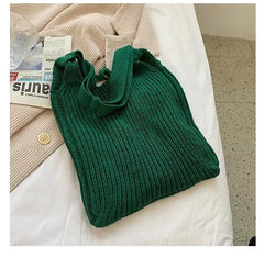 Woolen Knitted Braid Women Handbag Crochet Knitting Shoulder Bags Tote Bags