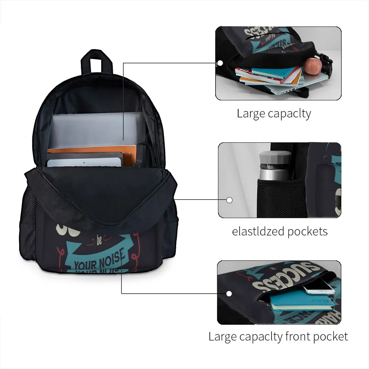 Work Hard Backpacks Men's & Women's Bags Reusable Mens Feminina Backpack