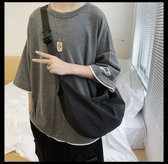 Dumpling Bag College Student Large Capacity Shoulder Bag Unisex Cross Bag