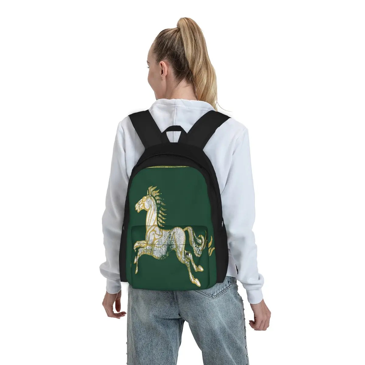 Rohan Banner Backpack Men Women School Bag Harajuku Style