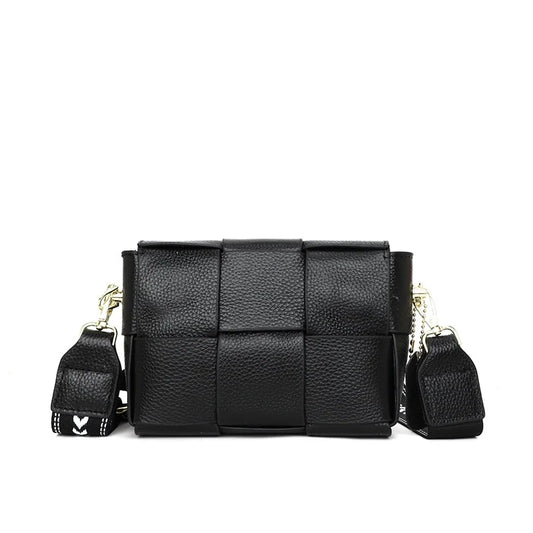 Leather Mini Square Bag Messenger Shoulder Bag for Women
