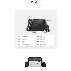 Leather Mini Square Bag Messenger Shoulder Bag for Women
