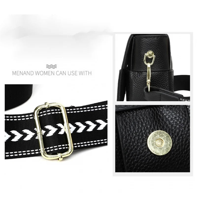 Leather Mini Square Bag Messenger Shoulder Bag for Women