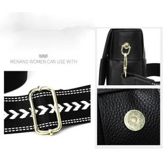 Leather Mini Square Bag Messenger Shoulder Bag for Women