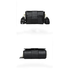 Leather Mini Square Bag Messenger Shoulder Bag for Women