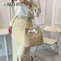 Woven Handbag Tote Women Beach Boho Ladies Shoulder Bags