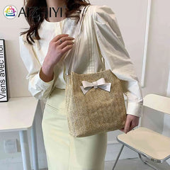 Woven Handbag Tote Women Beach Boho Ladies Shoulder Bags