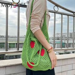 Large Capacity Mesh Net Beach Travel Handbag Eco-Friendly Reusable Foldable