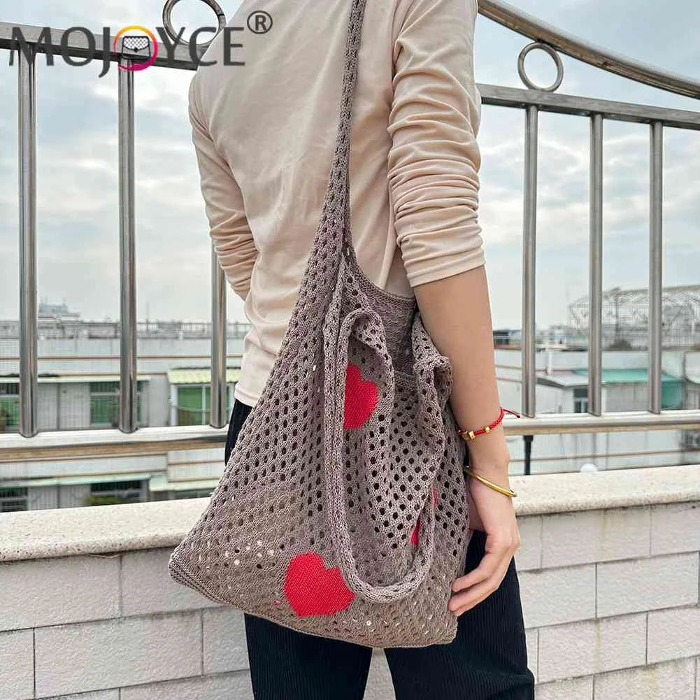 Large Capacity Mesh Net Beach Travel Handbag Eco-Friendly Reusable Foldable