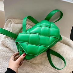 Square Tote Bag PU Leather Women's Handbag Shoulder Messenger Bag