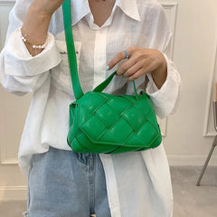 Square Tote Bag PU Leather Women's Handbag Shoulder Messenger Bag