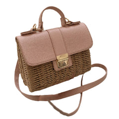 High-Quality Straw Woven Square Tote Bag