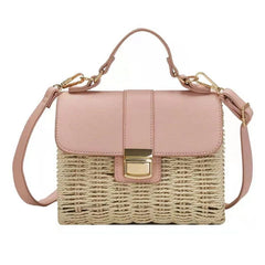 Straw Square Tote Bag Summer High-Quality Women's Handbag