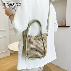 Woven Straw Shoulder Bags Summer Women Tassel Beach Crossbody Clutch