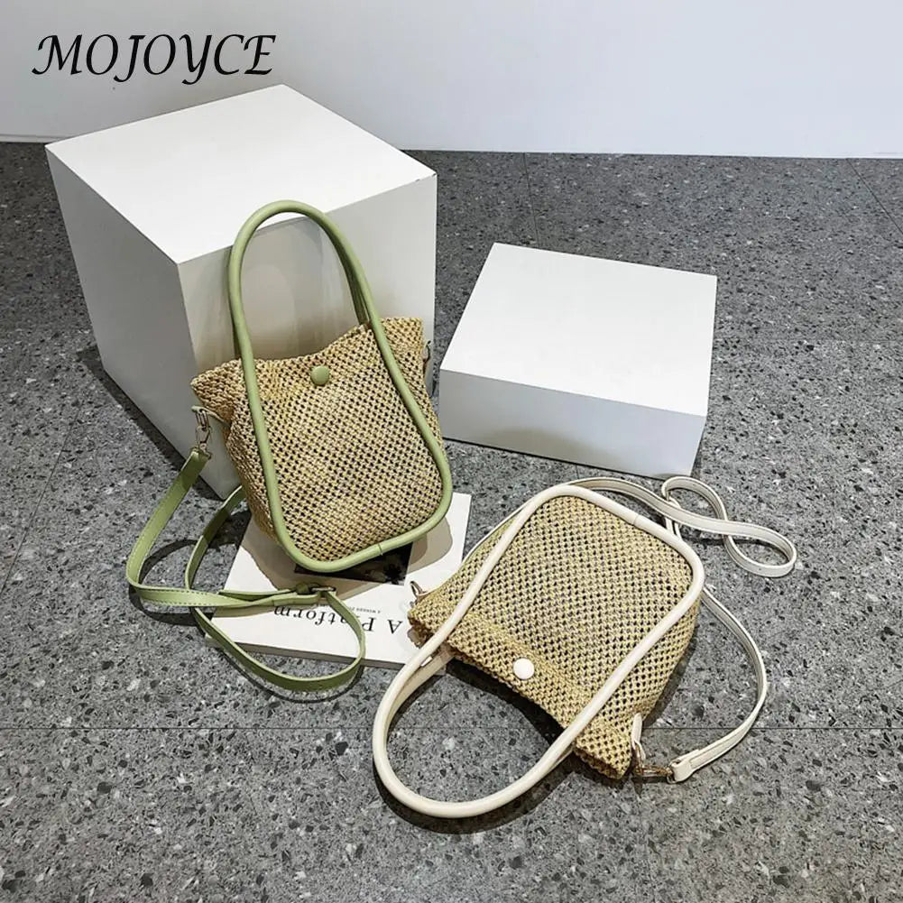 Woven Straw Shoulder Bags Summer Women Tassel Beach Crossbody Clutch
