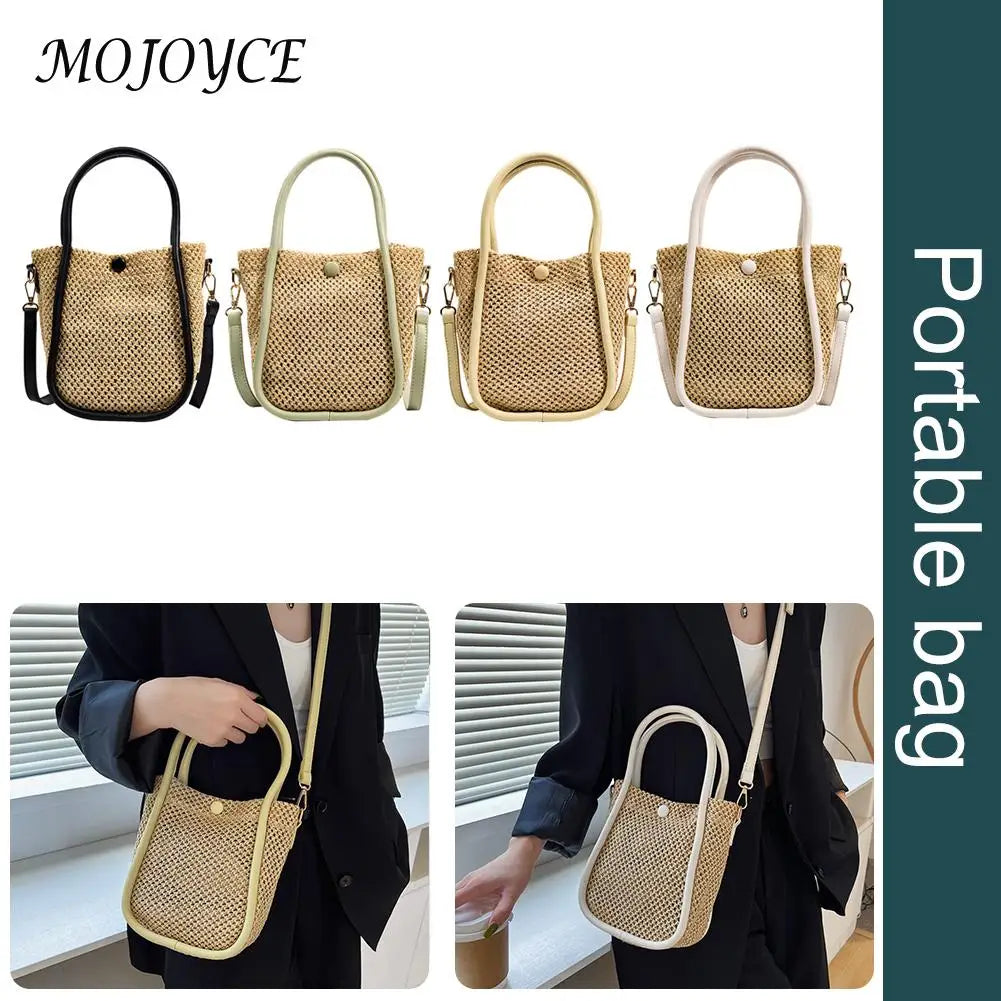 Woven Straw Shoulder Bags Summer Women Tassel Beach Crossbody Clutch