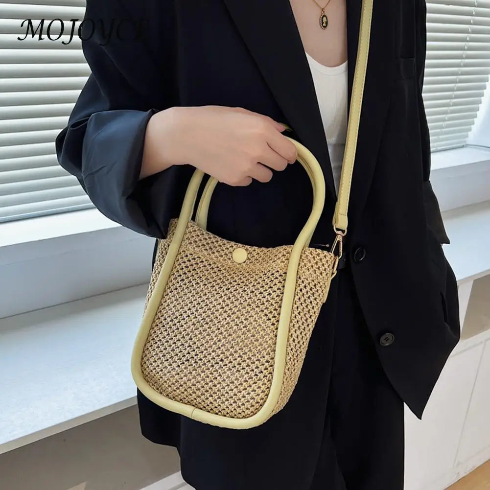 Woven Straw Shoulder Bags Summer Women Tassel Beach Crossbody Clutch