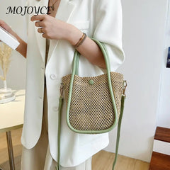Woven Straw Shoulder Bags Summer Women Tassel Beach Crossbody Clutch