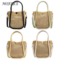 Woven Straw Shoulder Bags Summer Women Tassel Beach Crossbody Clutch