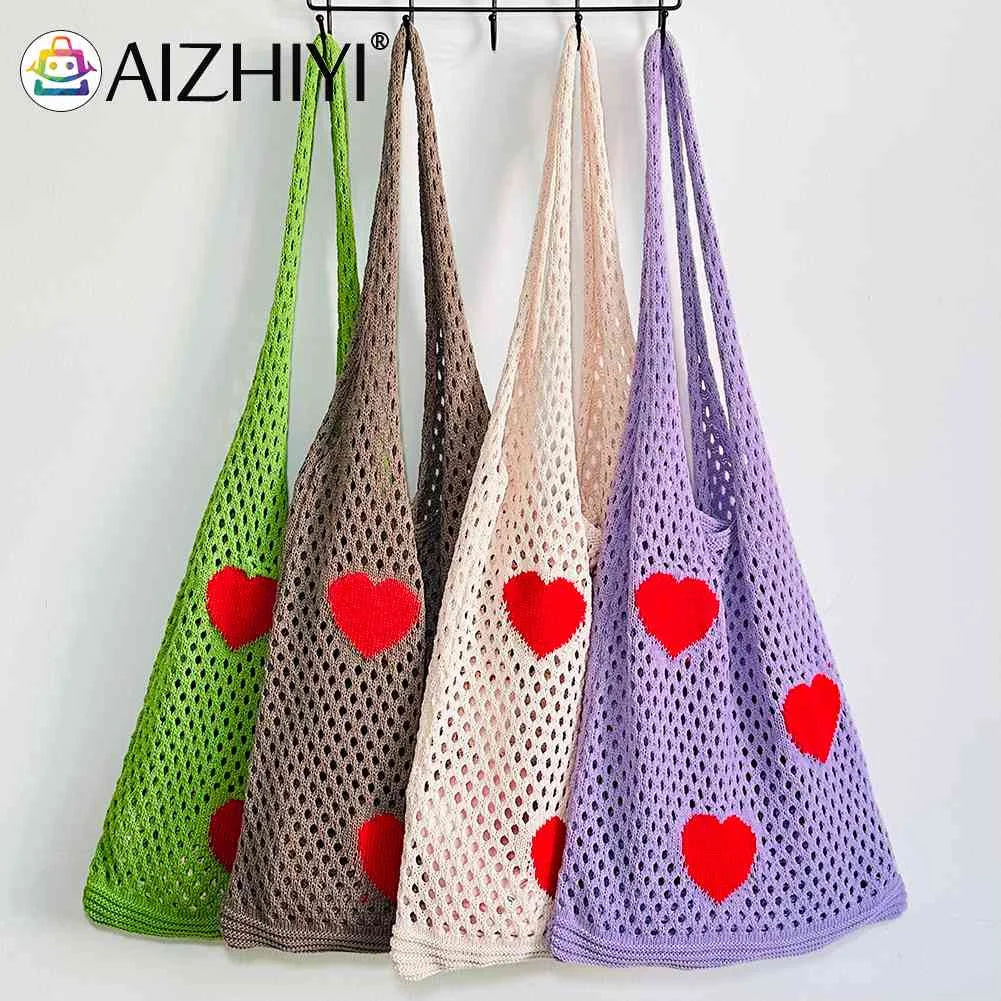 Large Capacity Mesh Net Grocery Bag Eco-Friendly Reusable Foldable Handbag