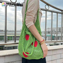 Large Capacity Mesh Net Grocery Bag Eco-Friendly Reusable Foldable Handbag