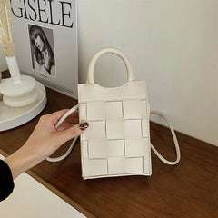 Woven Mobile Phone Bag Hand-held Small Square Bag