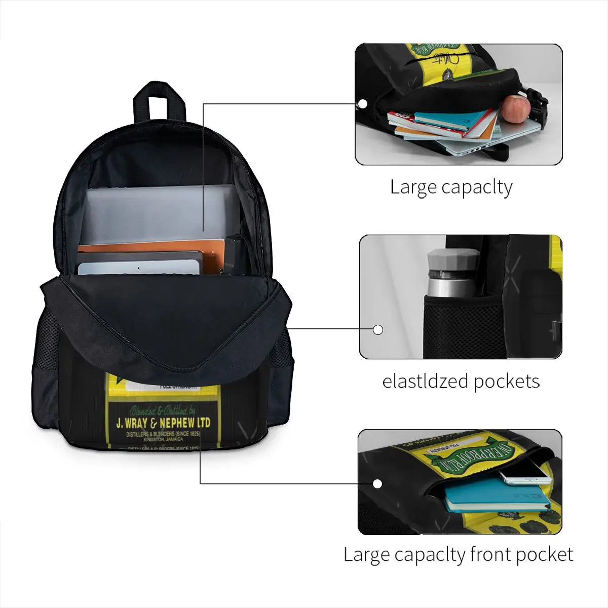 Wray & Nephew Backpacks Men Women Back Pack
