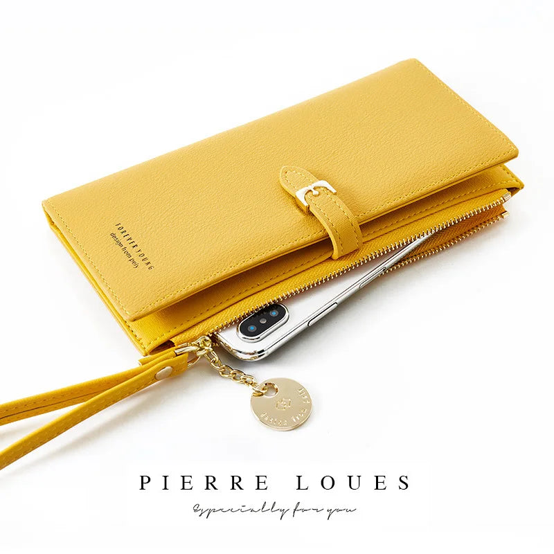 Vintage Wristlet Clutch Wallet for Women with Zipper Pocket