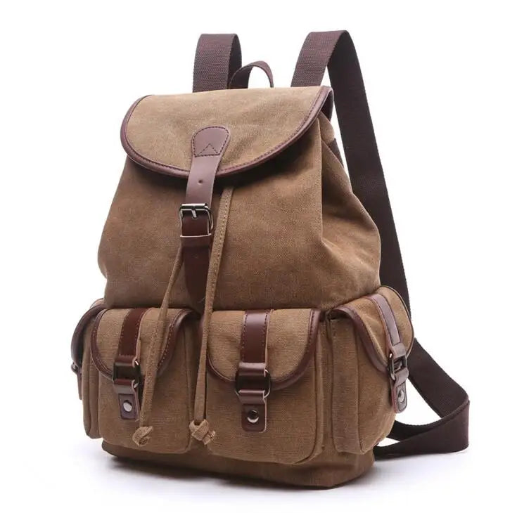 Hot Lady Canvas Travel Backpack Student School Bag