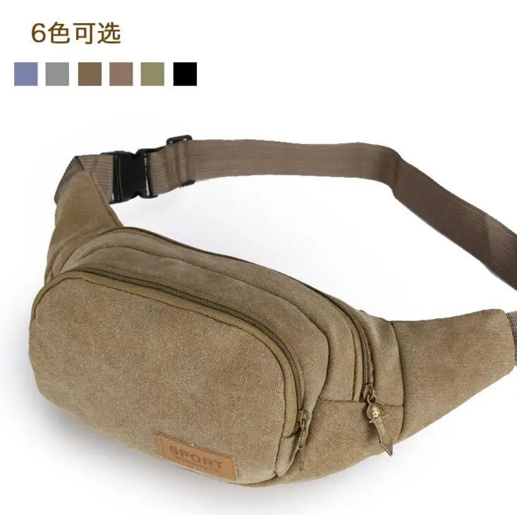 Canvas Waist Bag for Running and Cycling
