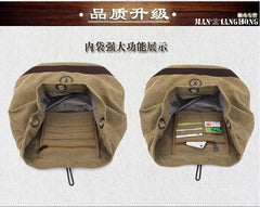Canvas Backpack for Men Casual Travel Bag Student School Bag