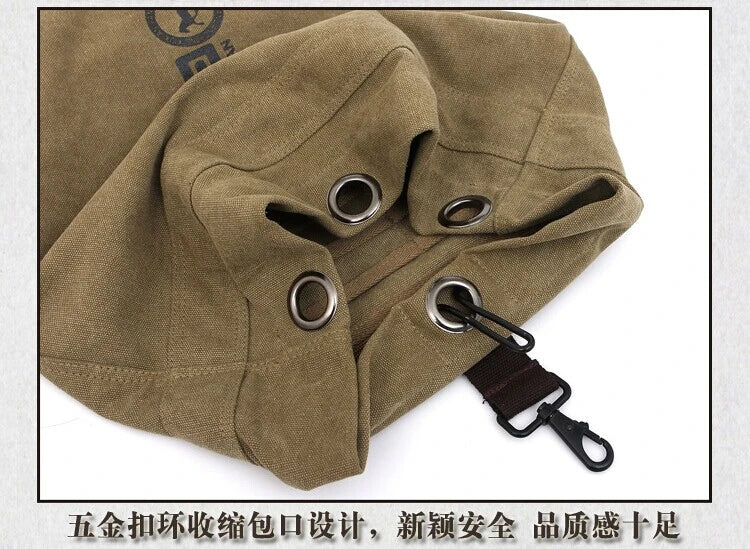 Canvas Backpack for Men Casual Travel Bag Student School Bag