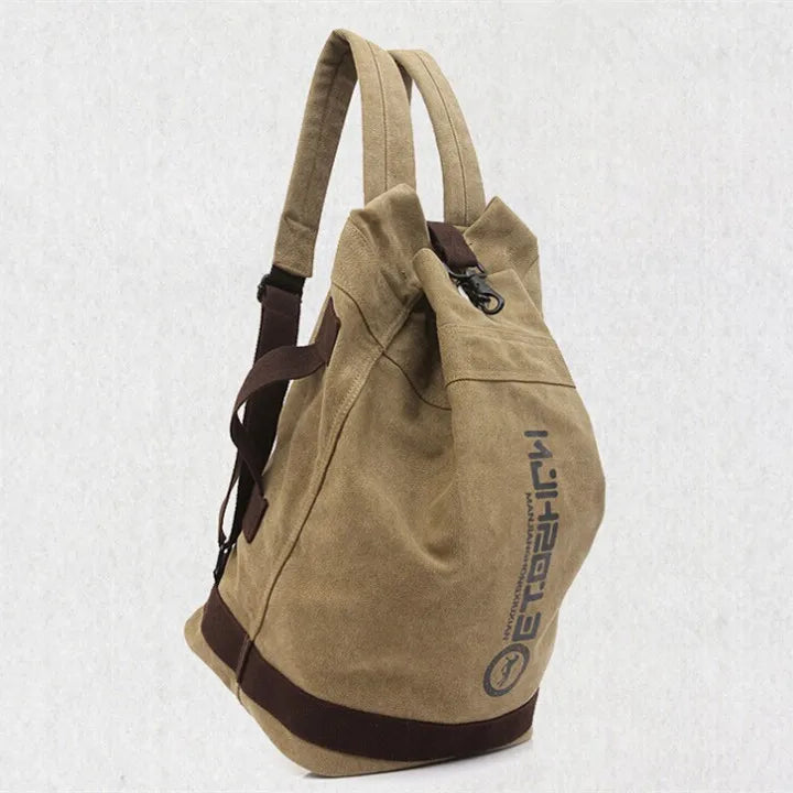Canvas Backpack for Men Casual Travel Bag Student School Bag