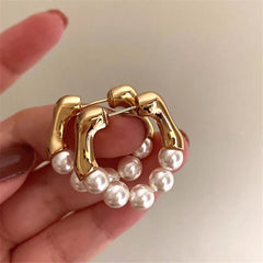 Pearl Beads Earrings Hip-hop Punk Personality Earrings