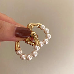 Pearl Beads Earrings Hip-hop Punk Personality Earrings