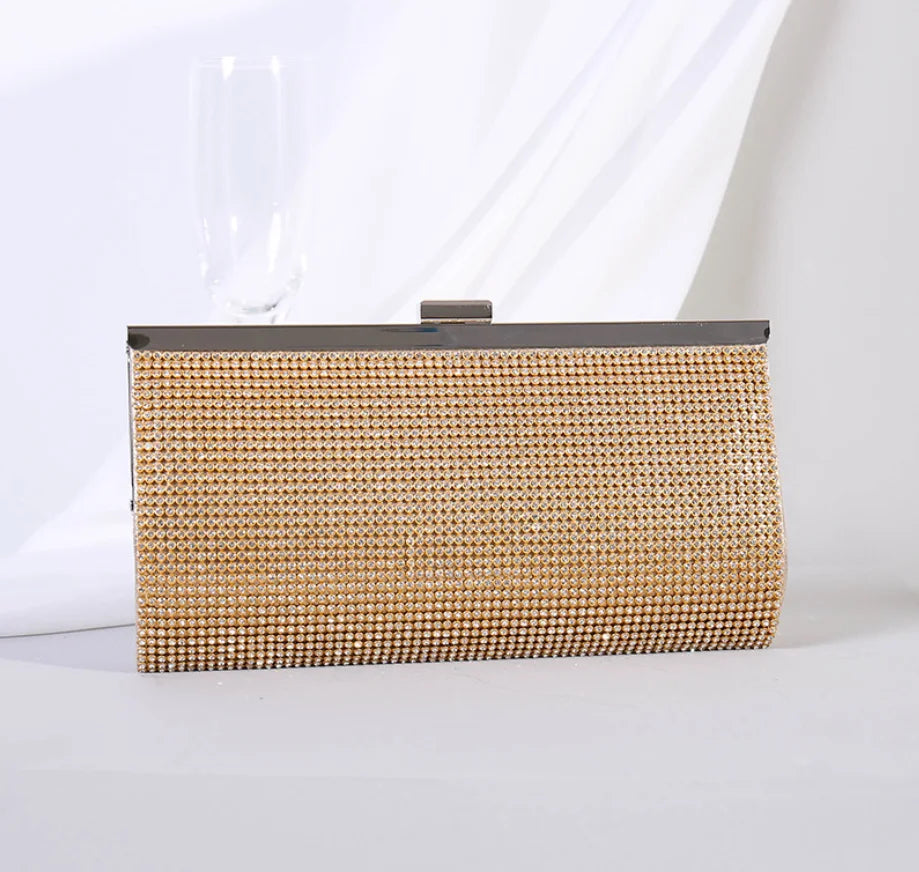 Crystal Diamond Clutch Purse Evening Bag Women Bridal Wedding Party Handbag
