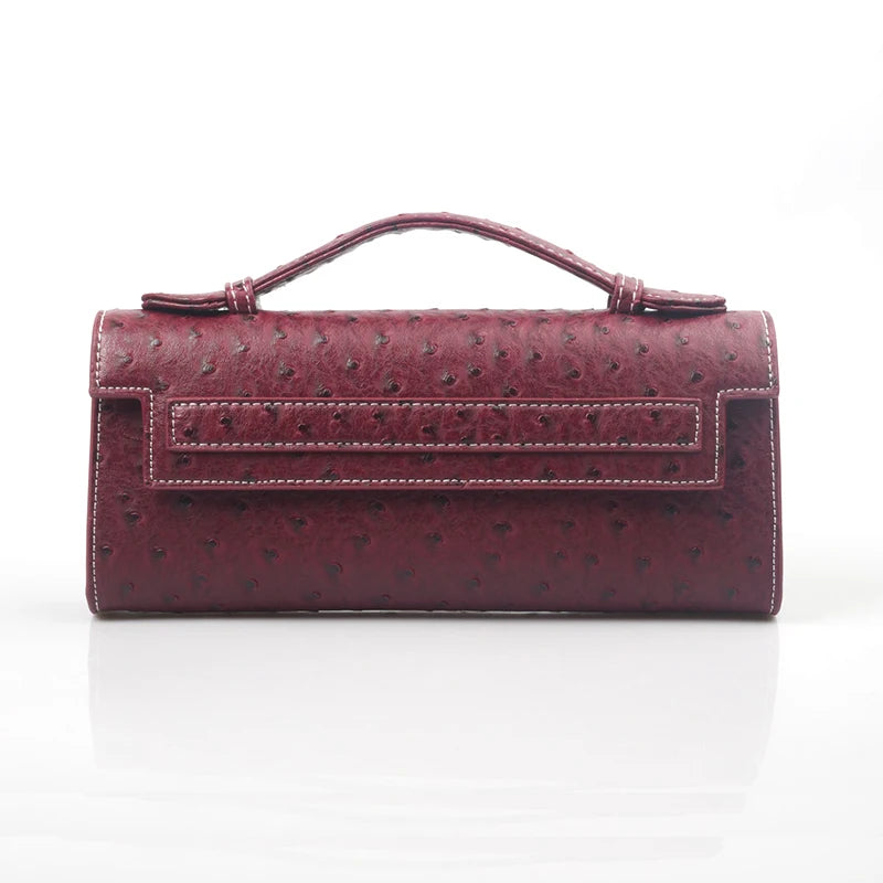 Ostrich Pattern Handbags Women Bags Purses Brands Tote Bag Evening Clutch Bag