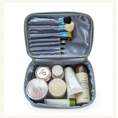 Flannel Travel Cosmetic Cases for Women, Large Capacity Makeup Bag