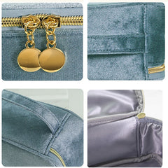 Flannel Travel Cosmetic Cases for Women, Large Capacity Makeup Bag