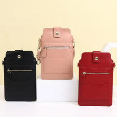 PU Leather Crossbody Phone Bags for Women Casual Shoulder Messenger Purse