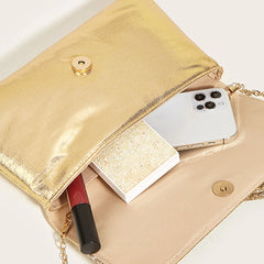 PU Leather Crossbody Evening Clutch Chain Shoulder Messenger Bag