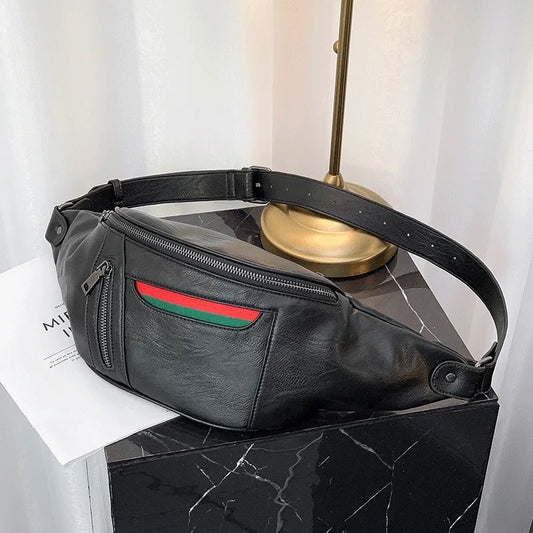Xiao.p High Pu Leather Men's Waist Pack