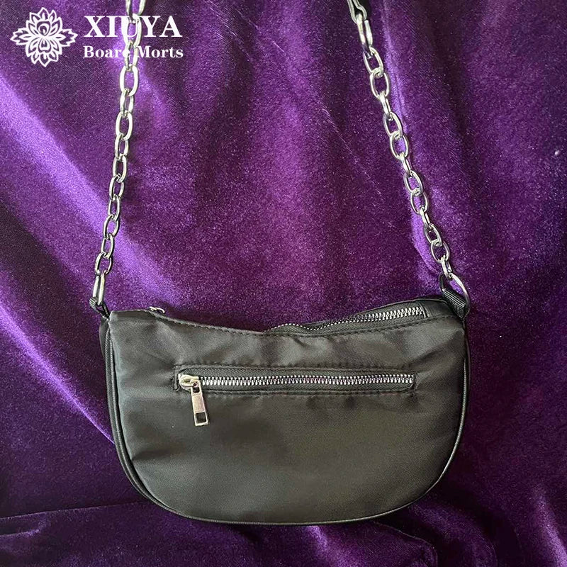 Xiuya Gothic Cross Hip Hop Shoulder Bag