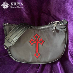 Xiuya Gothic Cross Hip Hop Shoulder Bag