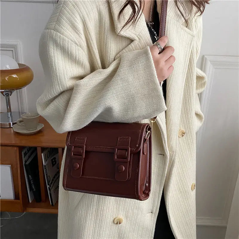 Xiuya Japanese Crossbody Bag Vintage Pu Leather Messenger Bag for Women