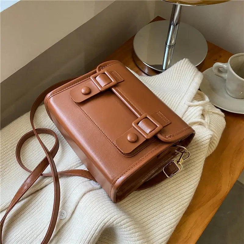 Xiuya Japanese Crossbody Bag Vintage Pu Leather Messenger Bag for Women