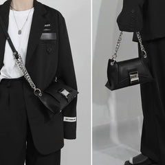 Xiuya Moto Biker Style Womens Shoulder Bag Vintage Messenger Bag
