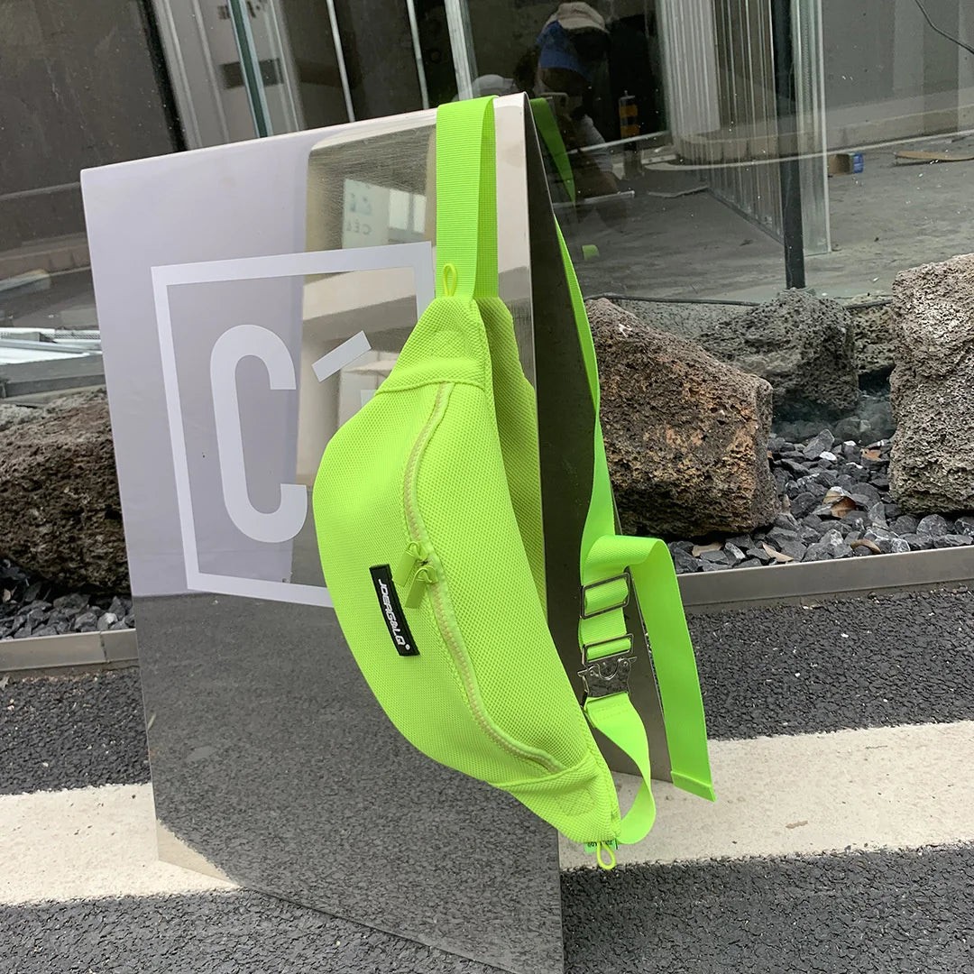 Colorful Bucke Straps Shoulder Bag Casual Travel Waist Bag