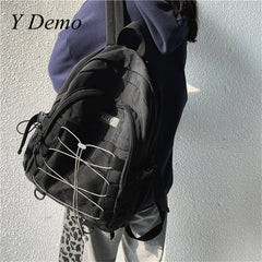 Techwear Backpack with Large Capacity Drawstring Pockets
