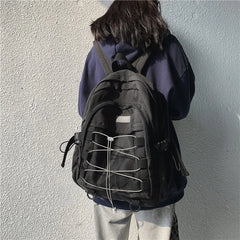 Techwear Backpack with Large Capacity Drawstring Pockets